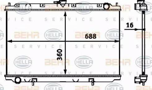 HELLA 8MK 376 718-491 - Radiatore, Raffreddamento motore autozon.pro