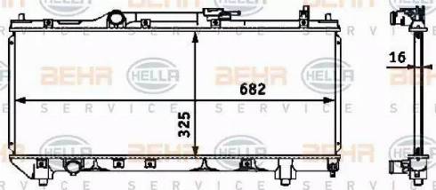 HELLA 8MK 376 718-461 - Radiatore, Raffreddamento motore autozon.pro