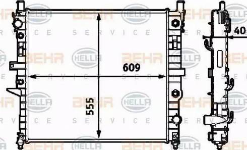 HELLA 8MK 376 718-591 - Radiatore, Raffreddamento motore autozon.pro