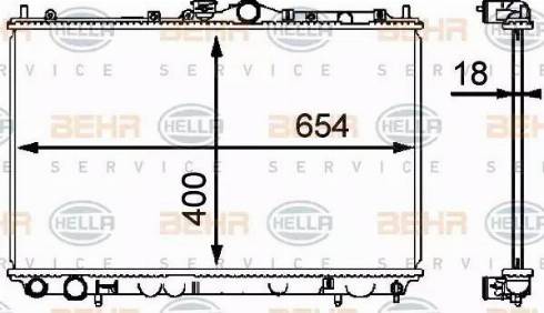 HELLA 8MK 376 718-541 - Radiatore, Raffreddamento motore autozon.pro