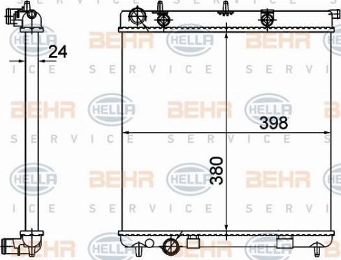 HELLA 8MK 376 718-645 - Radiatore, Raffreddamento motore autozon.pro