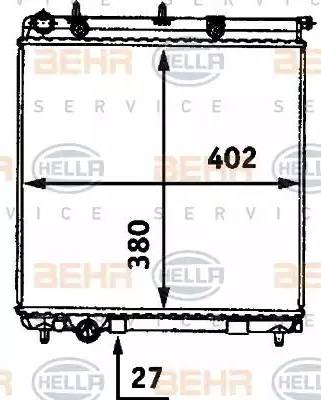 HELLA 8MK 376 718-641 - Radiatore, Raffreddamento motore autozon.pro