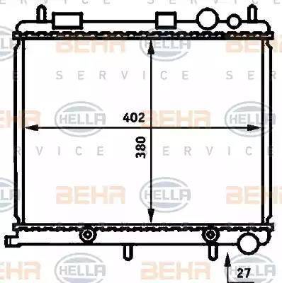 HELLA 8MK 376 718-611 - Radiatore, Raffreddamento motore autozon.pro