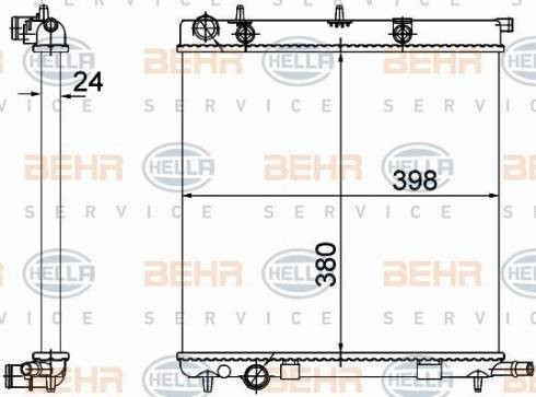 HELLA 8MK 376 718-625 - Radiatore, Raffreddamento motore autozon.pro