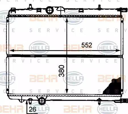 HELLA 8MK 376 718-151 - Radiatore, Raffreddamento motore autozon.pro