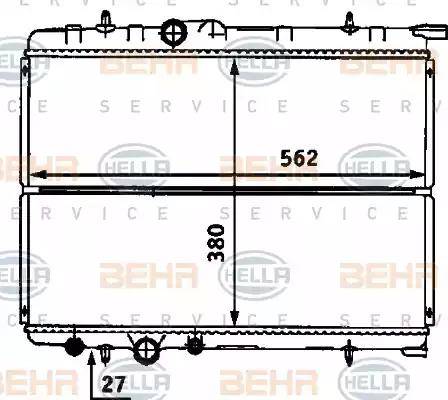 HELLA 8MK 376 718-161 - Radiatore, Raffreddamento motore autozon.pro