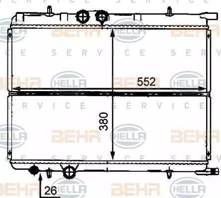 HELLA 8MK 376 718-181 - Radiatore, Raffreddamento motore autozon.pro