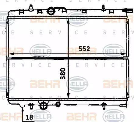 HELLA 8MK 376 718-131 - Radiatore, Raffreddamento motore autozon.pro