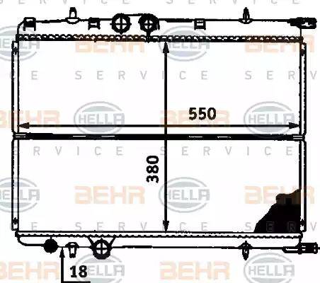 HELLA 8MK 376 718-171 - Radiatore, Raffreddamento motore autozon.pro