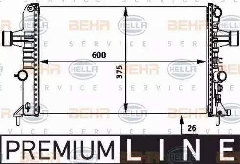 HELLA 8MK 376 718-331 - Radiatore, Raffreddamento motore autozon.pro