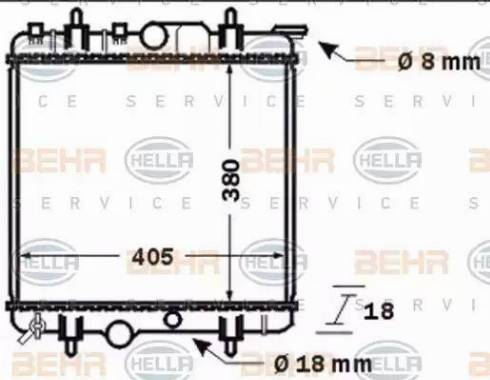 HELLA 8MK 376 718-241 - Radiatore, Raffreddamento motore autozon.pro