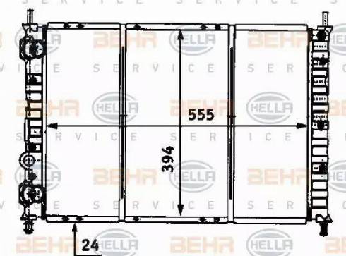 HELLA 8MK 376 718-211 - Radiatore, Raffreddamento motore autozon.pro