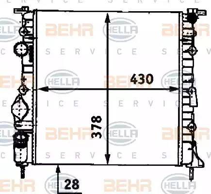 HELLA 8MK 376 718-271 - Radiatore, Raffreddamento motore autozon.pro