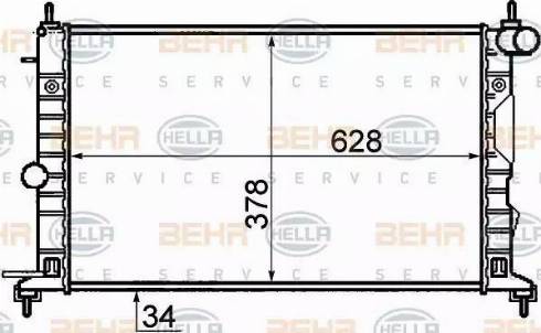 HELLA 8MK 376 718-731 - Radiatore, Raffreddamento motore autozon.pro