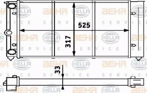 HELLA 8MK 376 713-451 - Radiatore, Raffreddamento motore autozon.pro