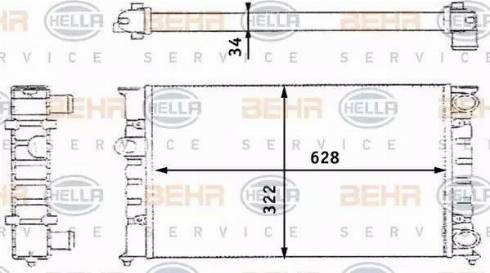 HELLA 8MK 376 713-424 - Radiatore, Raffreddamento motore autozon.pro