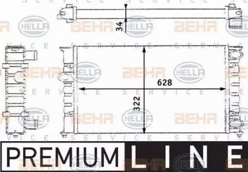 HELLA 8MK 376 713-421 - Radiatore, Raffreddamento motore autozon.pro