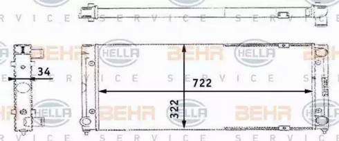 HELLA 8MK 376 713-471 - Radiatore, Raffreddamento motore autozon.pro