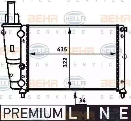 HELLA 8MK 376 713-511 - Radiatore, Raffreddamento motore autozon.pro