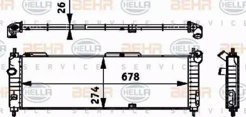 HELLA 8MK 376 713-574 - Radiatore, Raffreddamento motore autozon.pro