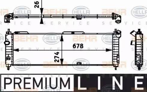 HELLA 8MK 376 713-571 - Radiatore, Raffreddamento motore autozon.pro