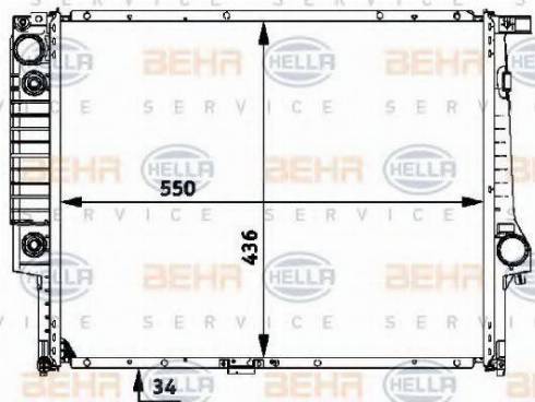 HELLA 8MK 376 713-094 - Radiatore, Raffreddamento motore autozon.pro