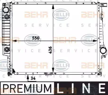 HELLA 8MK 376 713-091 - Radiatore, Raffreddamento motore autozon.pro