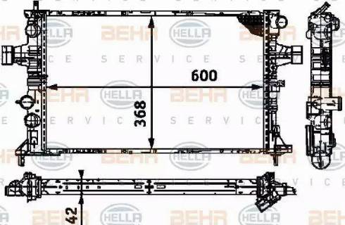 HELLA 8MK 376 713-004 - Radiatore, Raffreddamento motore autozon.pro