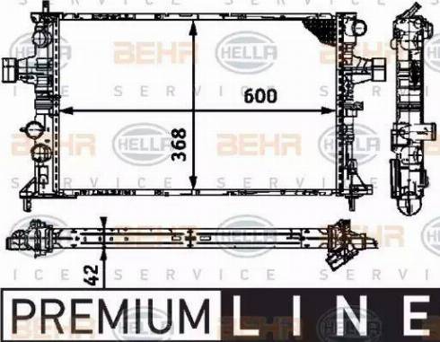 HELLA 8MK 376 713-001 - Radiatore, Raffreddamento motore autozon.pro