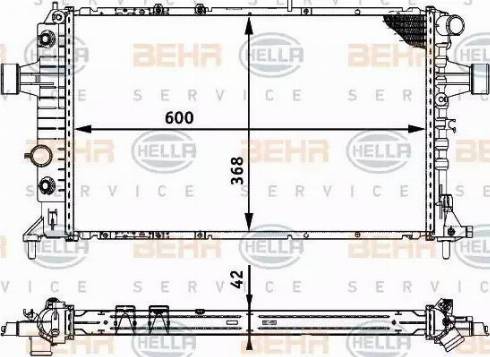 HELLA 8MK 376 713-014 - Radiatore, Raffreddamento motore autozon.pro