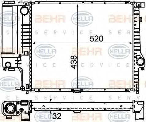 HELLA 8MK 376 713-084 - Radiatore, Raffreddamento motore autozon.pro