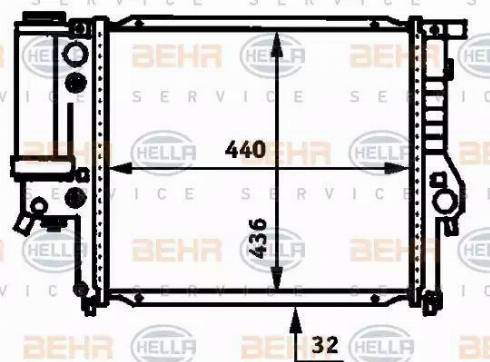 HELLA 8MK 376 713-174 - Radiatore, Raffreddamento motore autozon.pro