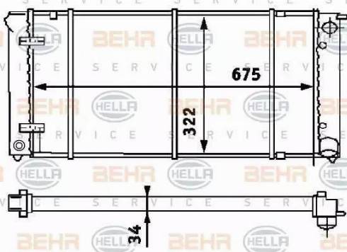 HELLA 8MK 376 713-314 - Radiatore, Raffreddamento motore autozon.pro