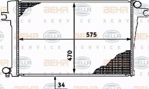 HELLA 8MK 376 713-231 - Radiatore, Raffreddamento motore autozon.pro