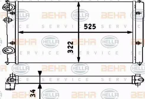 HELLA 8MK 376 713-751 - Radiatore, Raffreddamento motore autozon.pro