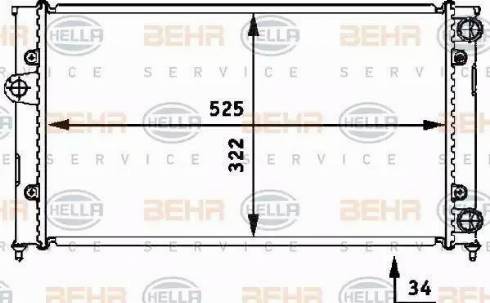 HELLA 8MK 376 713-761 - Radiatore, Raffreddamento motore autozon.pro