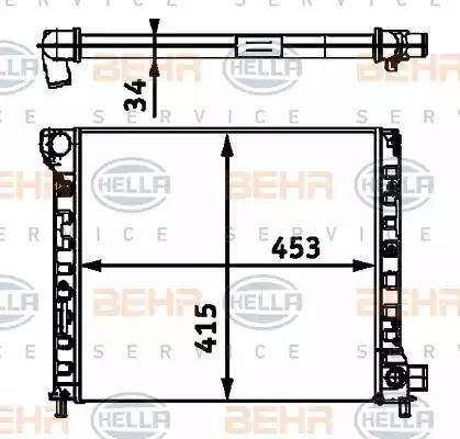 HELLA 8MK 376 713-701 - Radiatore, Raffreddamento motore autozon.pro