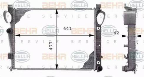 HELLA 8MK 376 712-574 - Radiatore, Raffreddamento motore autozon.pro