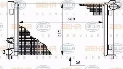 HELLA 8MK 376 712-041 - Radiatore, Raffreddamento motore autozon.pro