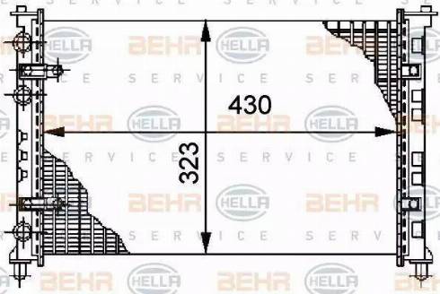 HELLA 8MK 376 712-081 - Radiatore, Raffreddamento motore autozon.pro