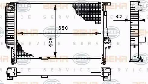 HELLA 8MK 376 712-194 - Radiatore, Raffreddamento motore autozon.pro