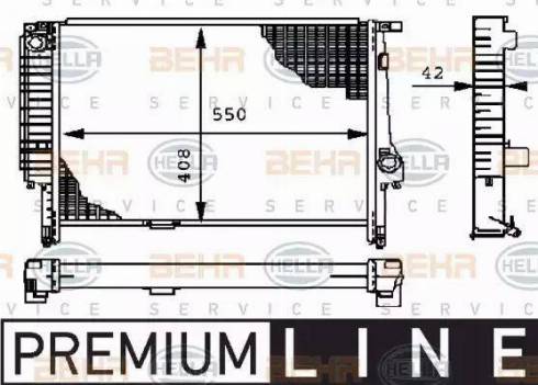 HELLA 8MK 376 712-191 - Radiatore, Raffreddamento motore autozon.pro