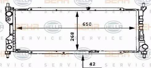 HELLA 8MK 376 712-351 - Radiatore, Raffreddamento motore autozon.pro