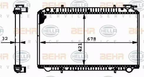 HELLA 8MK 376 712-731 - Radiatore, Raffreddamento motore autozon.pro