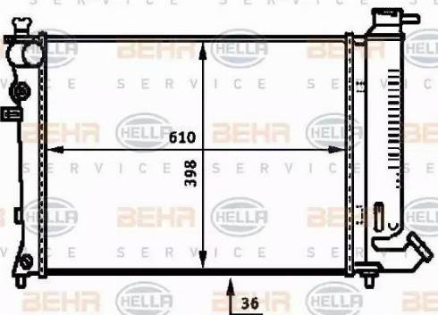 HELLA 8MK 376 717-491 - Radiatore, Raffreddamento motore autozon.pro