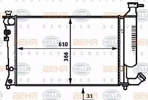 HELLA 8MK 376 717-501 - Radiatore, Raffreddamento motore autozon.pro