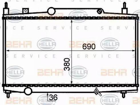 HELLA 8MK 376 717-581 - Radiatore, Raffreddamento motore autozon.pro