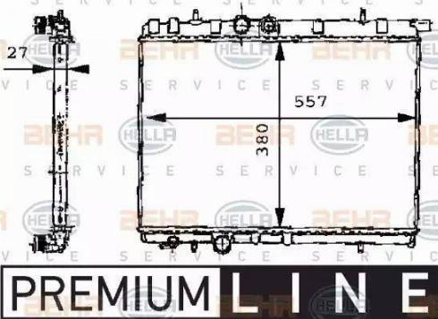 HELLA 8MK 376 717-531 - Radiatore, Raffreddamento motore autozon.pro