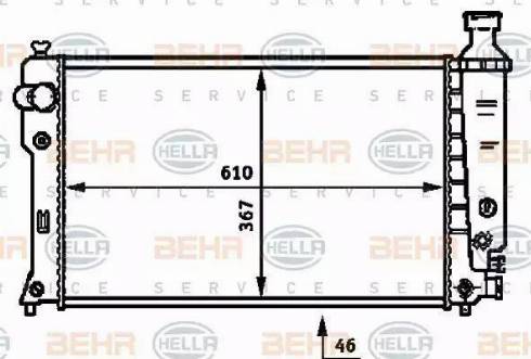 HELLA 8MK 376 717-661 - Radiatore, Raffreddamento motore autozon.pro