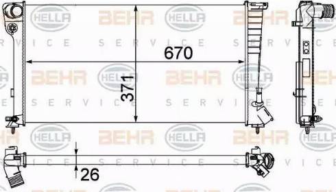 HELLA 8MK 376 717-611 - Radiatore, Raffreddamento motore autozon.pro